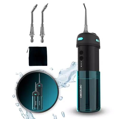 Cecotec ToothCare Jet Clean Splash Irrigador Dental de Viaje Compacto IPX7