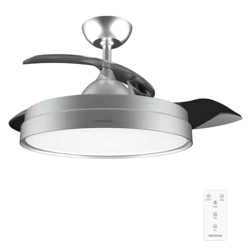 Cecotec Ventilador de Techo EnergySilence Aero 4280 con Aspas Retráctiles y Luz