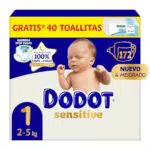 Dodot Pañales Bebé Sensitive Protección de la Piel con Toallitas Gratis