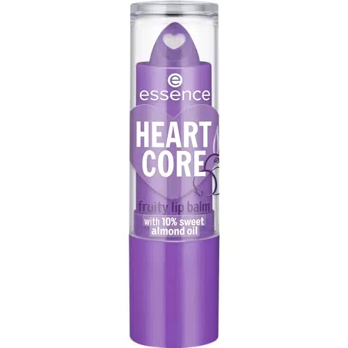 Essence Heart Core Bálsamo Labial Afrutado Natural para Labios Suaves y Brillantes