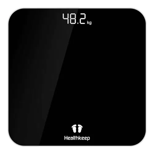Healthkeep Báscula Digital de Baño con Medición Precisa y Tecnología Step-On