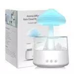 Humidificador Nube de Lluvia Difusor de Aroma con Luces LED para Hogar y Oficina