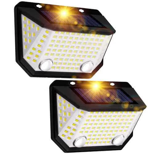 K Kasonic Luces Solares con Sensor para Cercas Impermeables para Jardín Exterior