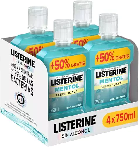 Listerine Enjuague Bucal con Flúor - Protección de 24 Horas y Aliento Fresco