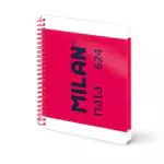 MILAN Cuaderno Con Espiral Y Tapa Dura, Papel Pautado A Líneas, Colección Nata
