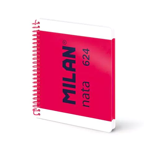 MILAN Cuaderno Con Espiral Y Tapa Dura, Papel Pautado A Líneas, Colección Nata