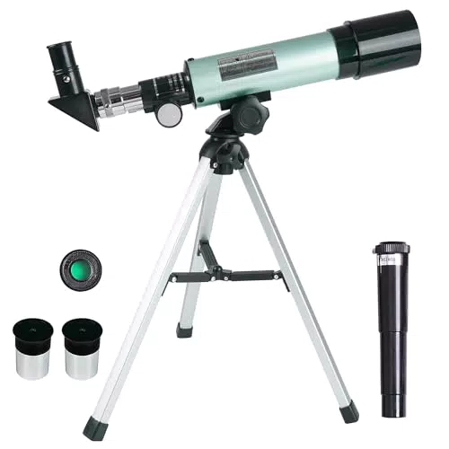Misilmp Telescopio Astronómico Refractor Portátil con Trípode para Niños y Adultos
