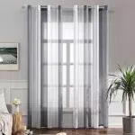 MIULEE Cortinas Modernas con Rayas para Salón y Dormitorio con Ojales