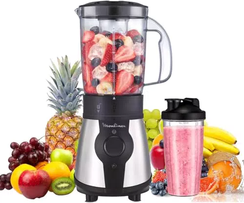 Moulinex Blend&Go LM1B1D - Batidora de vaso de 300 W