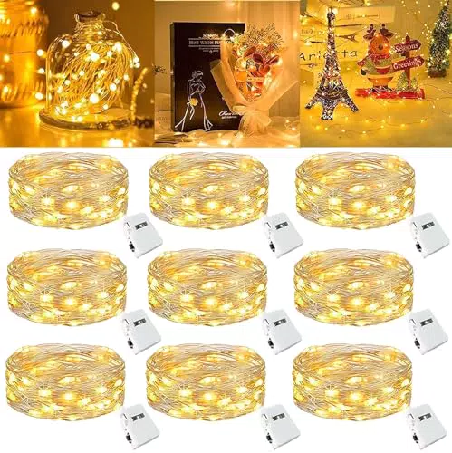 Niumowa Cadena de Luces LED Guirnalda Decorativa para Navidad Fiesta Bodas Jardín