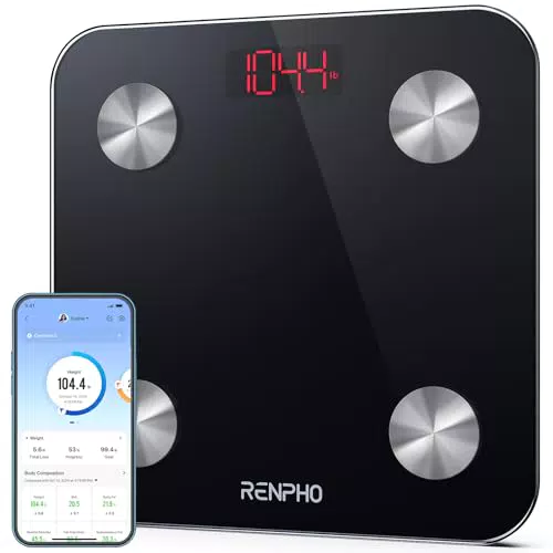 RENPHO Báscula de Baño Digital con Pantalla LED y Alta Capacidad