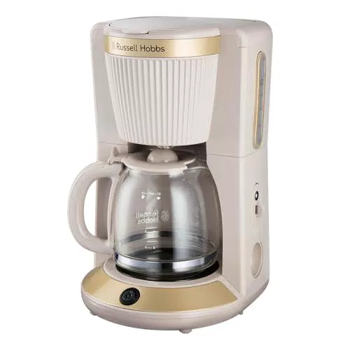 Russell Hobbs Cafetera de Goteo Brontë Stone 1,25L 1100W Jarra Vidrio 10-15 Tazas
