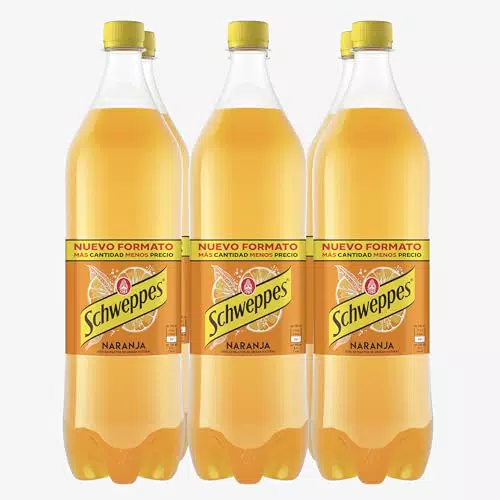Schweppes Naranja Refresco Bebida Gaseosa Botella PET