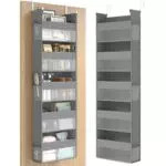Songmics Organizador Colgante RDH007G01 con Bolsillos y Ganchos Metálicos Plegable