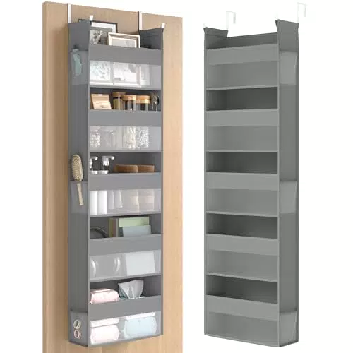 Songmics Organizador Colgante RDH007G01 con Bolsillos y Ganchos Metálicos Plegable
