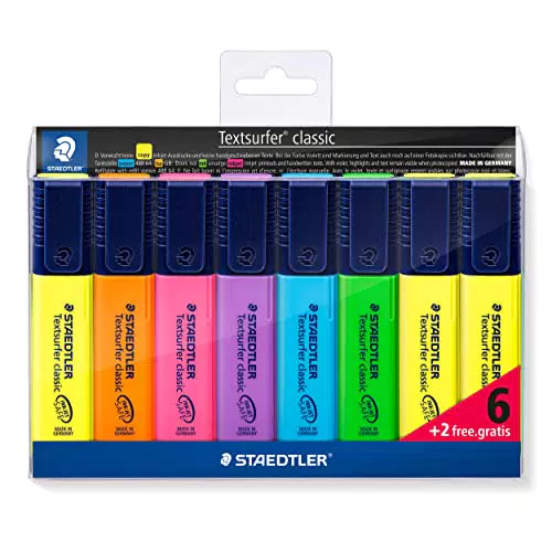 STAEDTLER 364 A WP8 ST, Set de 8 Marcadores Fluorescentes