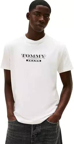 Tommy Jeans Camiseta TJM REG Bills Font para Hombre Mangas Cortas