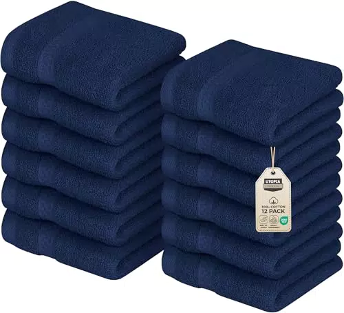 Utopia Towels Juego De Toallas Premium 100% Algodón Para Cara Suaves Y Absorbentes